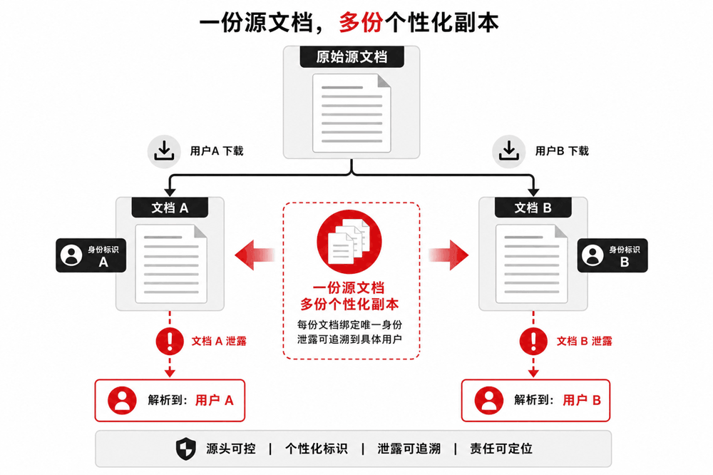 同源文档多用户差异化溯源流程